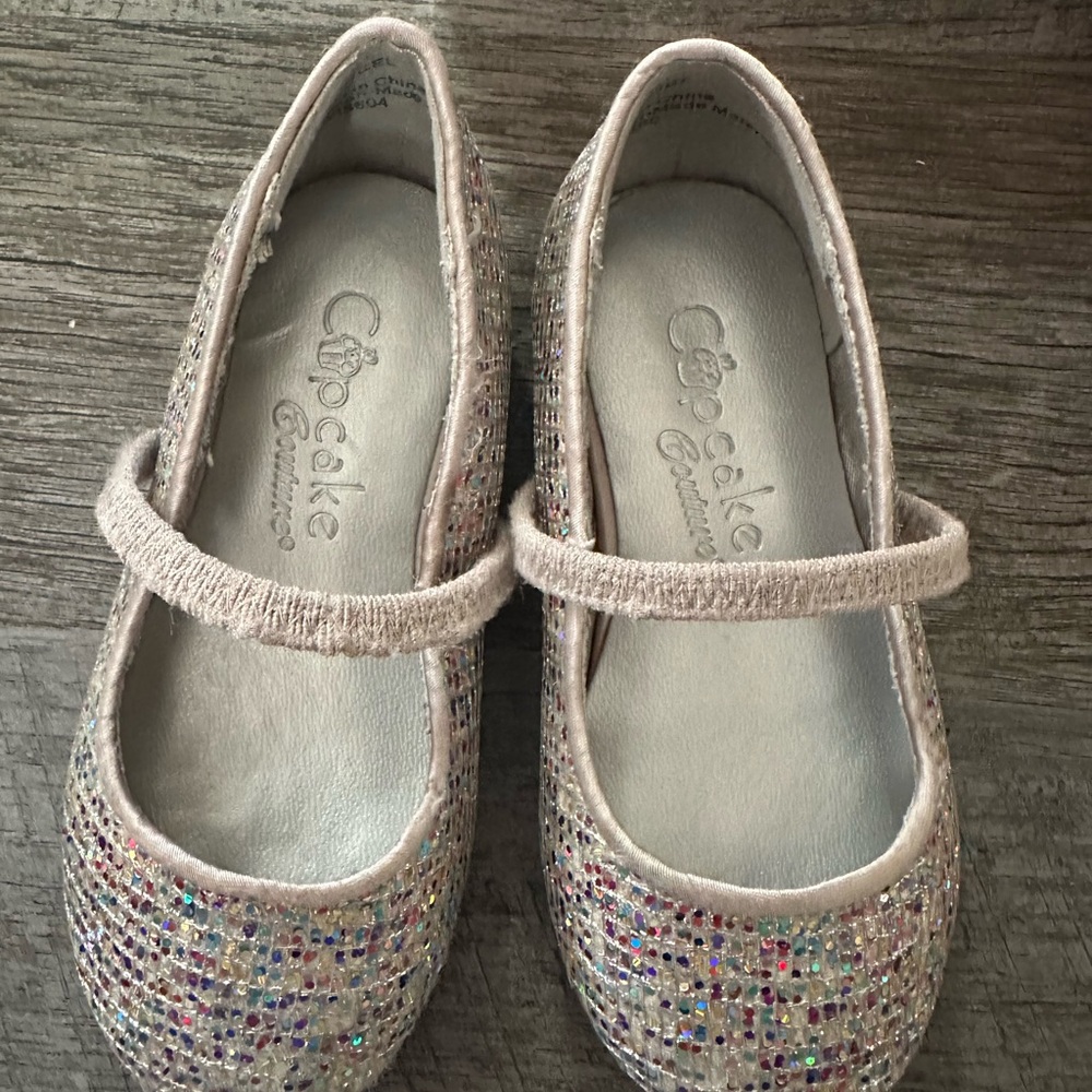 Glittery Kids Shoes - Silver
